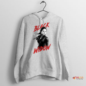 Natasha's Silent Fury Black Widow Sport Grey Hoodie