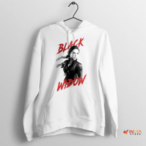 Natasha's Silent Fury Black Widow White Hoodie