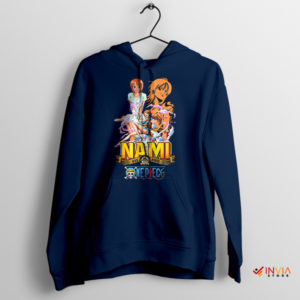 Navigate the Grand Line Nami One Piece Navy Hoodie