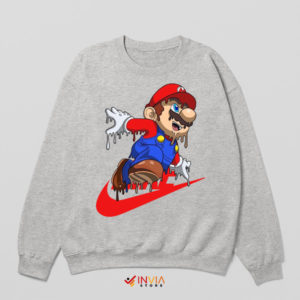 Neon Mushroom Trippy Mario Bros Sport Grey Sweatshirt