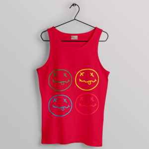 Nirvana's Anthem Smiley Face Icon Red Tank Top