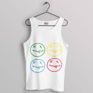 Nirvana's Anthem Smiley Face Icon White Tank Top