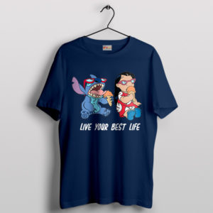 Ohana Vibes Live Your Best Life Navy T-Shirt