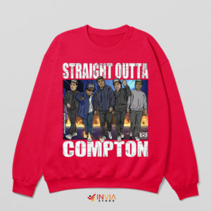 Old School Rap Outta Compton Red Sweatshirt