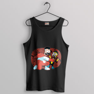 Omni-Man Invincible Crash into Springfield Black Tank Top