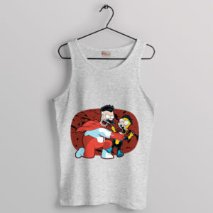 Omni-Man Invincible Crash into Springfield Sport Grey Tank Top