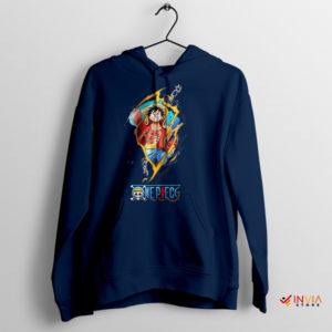 One Piece Dreams Begin Here With Luffy Navy Hoodie