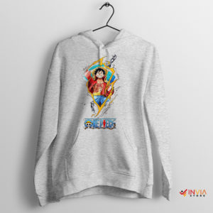 One Piece Dreams Begin Here With Luffy Sport Grey Hoodie