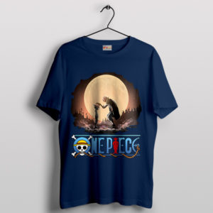 One Piece Moment Shanks Gifts Straw Hat Navy T-Shirt