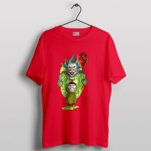 Pennywise Joins the Rick Morty Universe Red T-Shirt