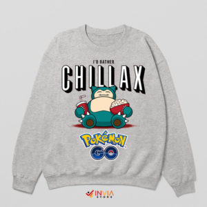 Perfect Chillax Day Snorlax Sleep Sport Grey Sweatshirt