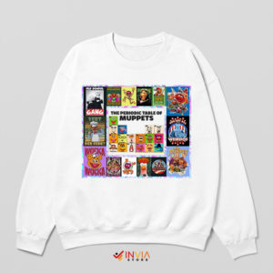 Periodic Table of Muppet Show Cover White Sweatshirt