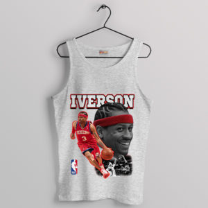 Philly Phenom Allen Iverson Sixers Sport Grey Tank Top