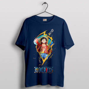 Pirate Spirit with Monkey D Luffy Navy T-Shirt