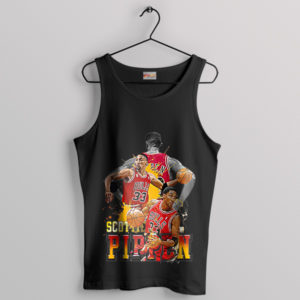 Playmaker Pippen's 33 Basketball Black Tank Top