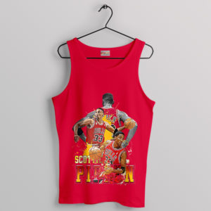 Playmaker Pippen's 33 Basketball Red Tank Top