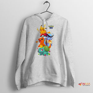 Pocket Monsters Beginnings Pokemon Go Sport Grey Hoodie