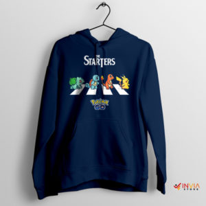 Pokemon Crossing Starters' Abbey Road Trek Navy Hoodie