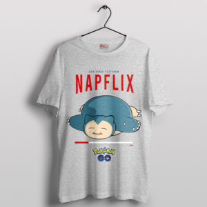 Pokemon Snorlax Marathon on Napflix Sport Grey T-Shirt