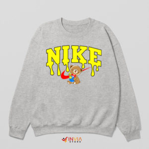 Pooh Bear's Journey Nike Swoosh Sport Grey Sweatshirt