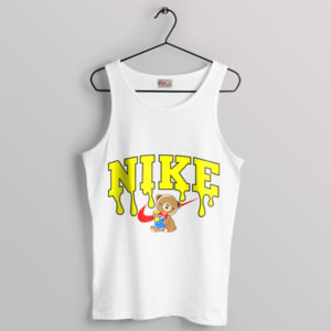 Pooh's Honey Hunt Nike Swoosh White Tank Top