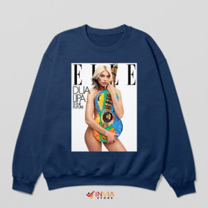 Pop Music Fan Dua Lipa Elle Cover Navy Sweatshirt