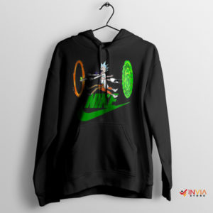 Portal Paradox Rick Morty Epic Crash Black Hoodie