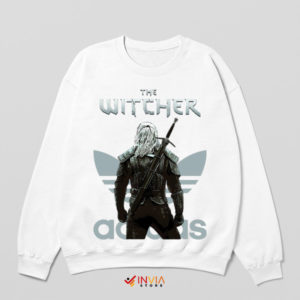 Power of Geralt The Witcher Adidas White Sweatshirt