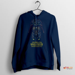 Power of the Dark Side Helmet Sculpture Navy Hoodie