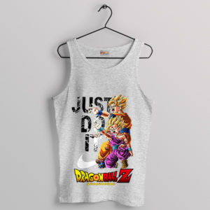 Powerful Team-Up Goku Gohan Nike Art Sport Grey Tank Top