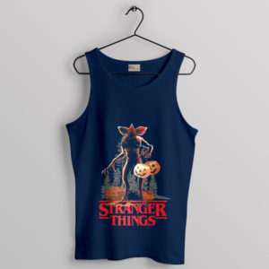 Pumpkin Demogorgon Haunting Halloween Navy Tank Top