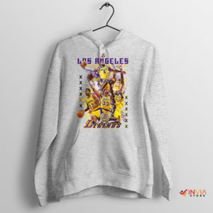 Purple and Gold Royalty Lakers Legends Sport Grey Hoodie