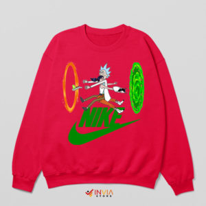 Quantum Quirk Rick and Morty Crash Red Sweatshirt