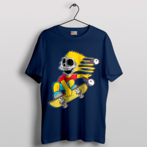 Radical Bart Skate Free or Die Navy T-Shirt