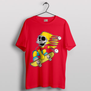 Radical Bart Skate Free or Die Red T-Shirt