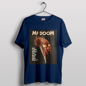 Rap's Enigmatic Villain MF DOOM Tribute Navy T-Shirt