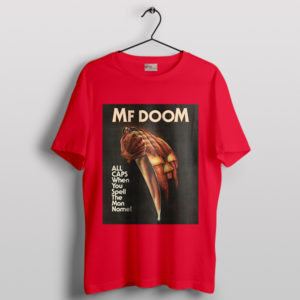 Rap's Enigmatic Villain MF DOOM Tribute Red T-Shirt