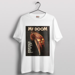 Rap's Enigmatic Villain MF DOOM Tribute White T-Shirt