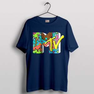 Retro 90s MTV Music Nostalgic Navy T-Shirt