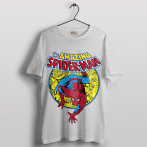 Retro Amazing Spider-Man Comic Art Sport Grey T-Shirt