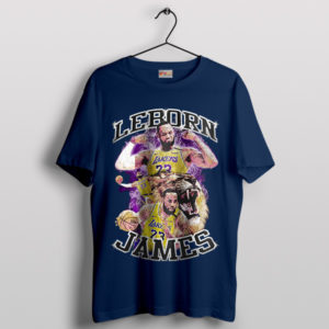 Retro Reverence for King James Vintage Navy T-Shirt