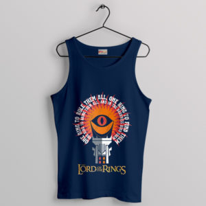 Ring of Power One to Rule Them All Navy Tank Top