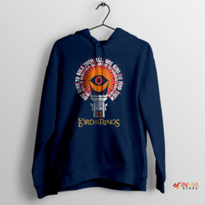 Ring that Changed History LOTR Quote Navy Hoodie