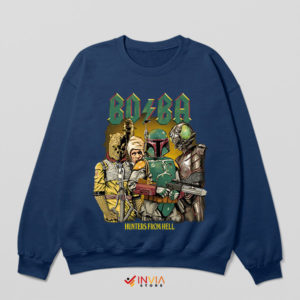 Rock Anthem with Boba Fett ACDC Navy Sweatshirt