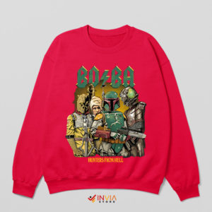 Rock Anthem with Boba Fett ACDC Red Sweatshirt