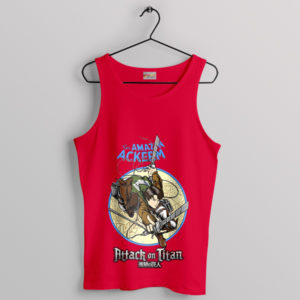 Rogue Titan's Shadow Ackerman AOT Red Tank Top