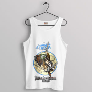 Rogue Titan's Shadow Ackerman AOT White Tank Top