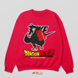 Saiyan Sensation Goku in Nike Fashion Red Sweatshirt