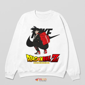 Saiyan Sensation Goku in Nike Fashion White Sweatshirt