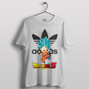 Saiyan Style with Adidas Twist Goku Sport Grey T-Shirt